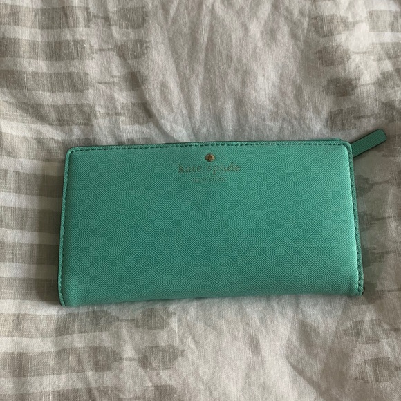kate spade Handbags - Kate Spade Turquoise Wallet